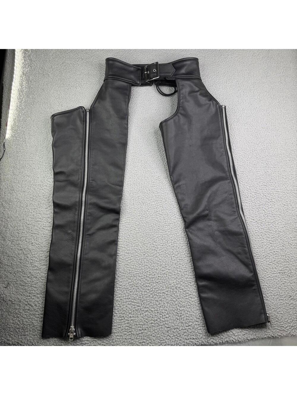 Vanson Leather Chaps 30 x 30 Western Motorcycle Grunge Americana USA Stagecoach